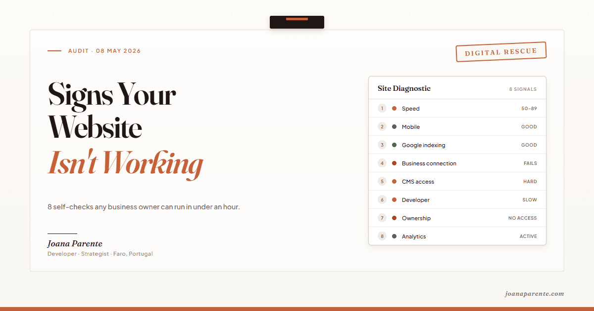 Signs Your Website Isn't Working (And How to Tell If It's Fixable)